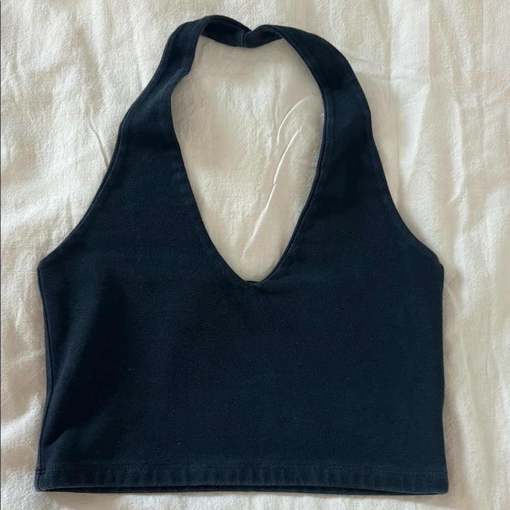 Navy Halter Neck Top